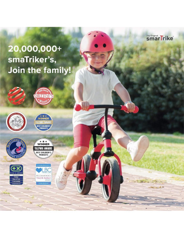 Bicicleta de Equilibrio smarTrike 2 en 1 Roja para Niños