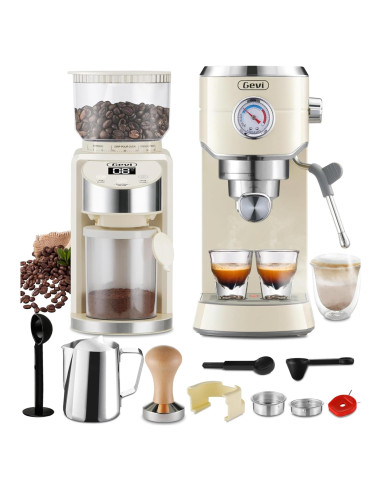 Máquina de Café Espresso Gevi GECME418E-U 20 Bar con Molinillo