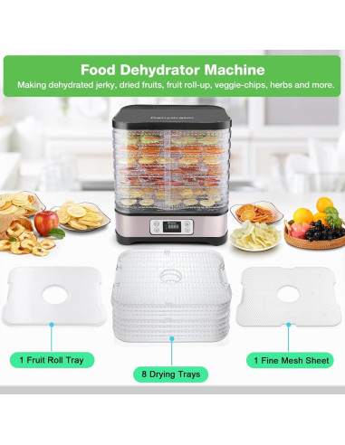 Deshidratadora de Alimentos Homdox 8 Bandejas 400W