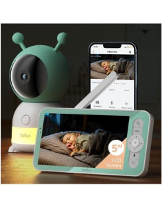 Monitor de Bebé BOIFUN 2K WiFi 5" con Audio y Luz Nocturna 2