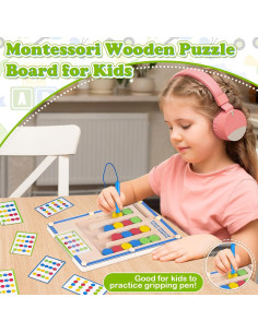Juguete Educativo de Madera Montessori TMGOT - Rompecabezas Magnético 21.9x15.3 cm 2