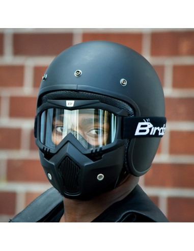 Gafas de Motocicleta Birdz Skylark con Máscara Facial Removible