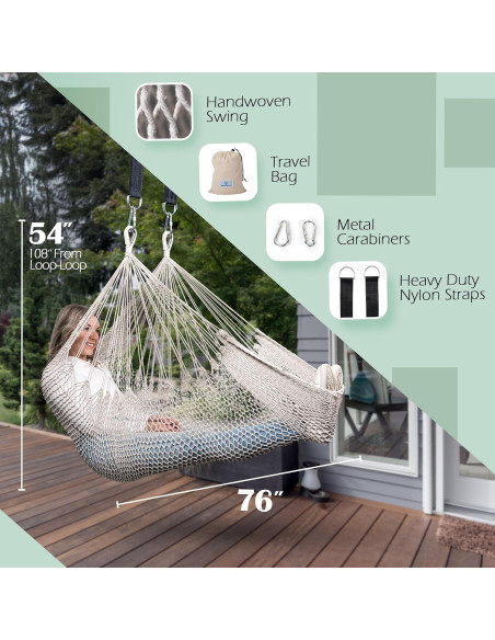 Columpio Sensorial Abby & Noah Grande 137x193 cm 136 kg Columpio Sensorial Abby & Noah Grande 137x193 cm 136 kg