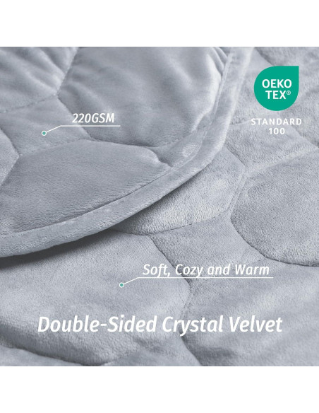 Manta con peso Wemore 3.2kg 61x74cm gris claro para adultos Manta con peso Wemore 3.2kg 61x74cm gris claro para adultos