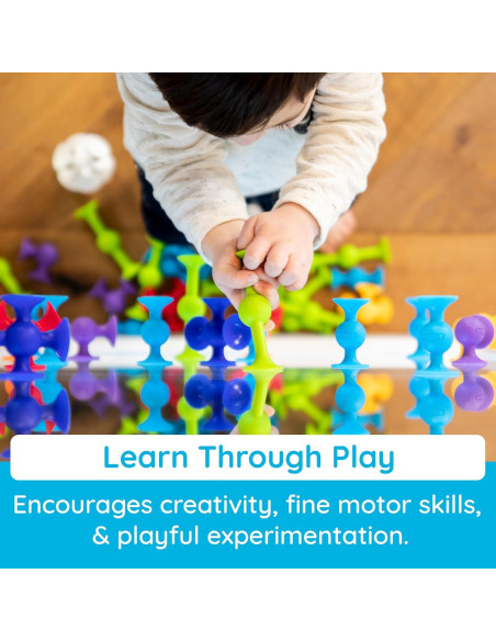Conjunto de Inicio Squigz Fat Brain Toys 24 Piezas Juguetes Sensoriales Conjunto de Inicio Squigz Fat Brain Toys 24 Piezas Juguetes Sensoriales