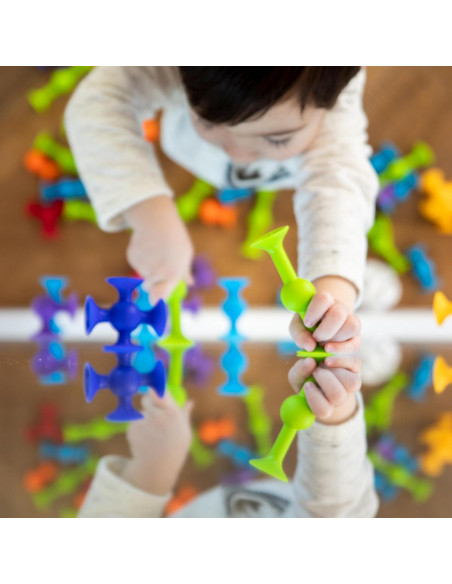 Conjunto de Inicio Squigz Fat Brain Toys 24 Piezas Juguetes Sensoriales Conjunto de Inicio Squigz Fat Brain Toys 24 Piezas Juguetes Sensoriales