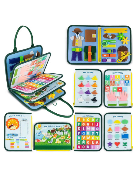 Tablero Ocupado Montessori Bonnyco para Niños 1-3 Años Tablero Ocupado Montessori Bonnyco para Niños 1-3 Años