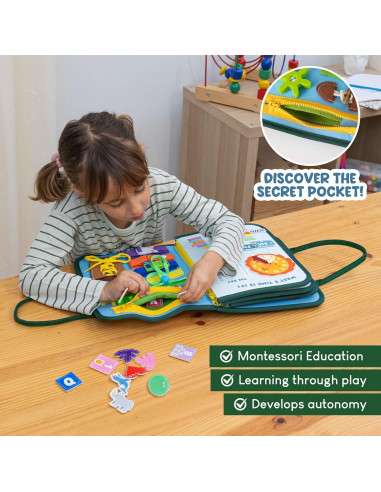 Tablero Ocupado Montessori Bonnyco para Niños 1-3 Años