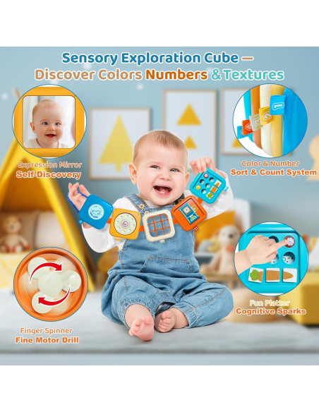 Cubo de Actividades Sensoriales Toylfort para Bebé 6-12 Meses Cubo de Actividades Sensoriales Toylfort para Bebé 6-12 Meses