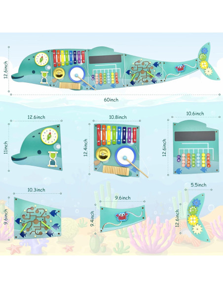 Tablero Ocupado Montessori Baotree 10 Actividades 33.5cm Tablero Ocupado Montessori Baotree 10 Actividades 33.5cm