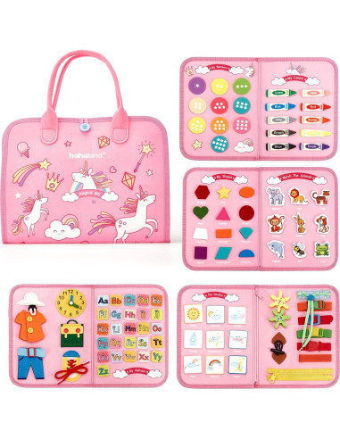 Tablero Ocupado Hahaland para Niños 3-5 Años - Juguete Educativo