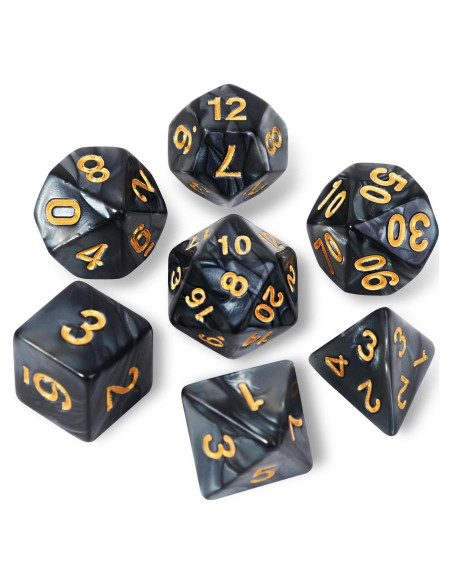 Set de Dados Poliedricos DND Pipirich 7 Piezas con Bolsa Set de Dados Poliedricos DND Pipirich 7 Piezas con Bolsa