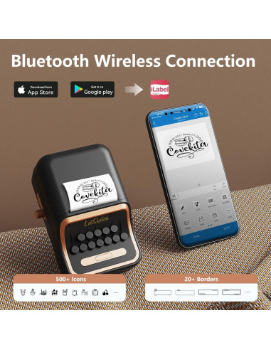 Impresora de Etiquetas Térmica Portátil Prievou WP9520 Bluetooth