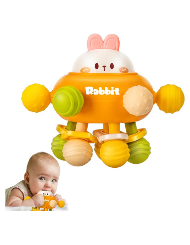 Mordedor y Sonajero Tohibee para Bebés de Silicona 0-12 Meses