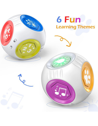 Cubo Musical Educativo Bilingüe Talkfun 12.7 cm para Bebés