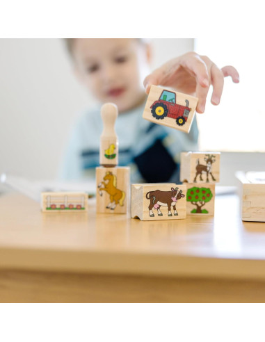 Set de Sellos de Juguete Granja Melissa & Doug 20 Piezas