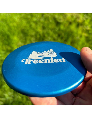 Marcador de Disco de Golf Treenied Mini de Aluminio Azul