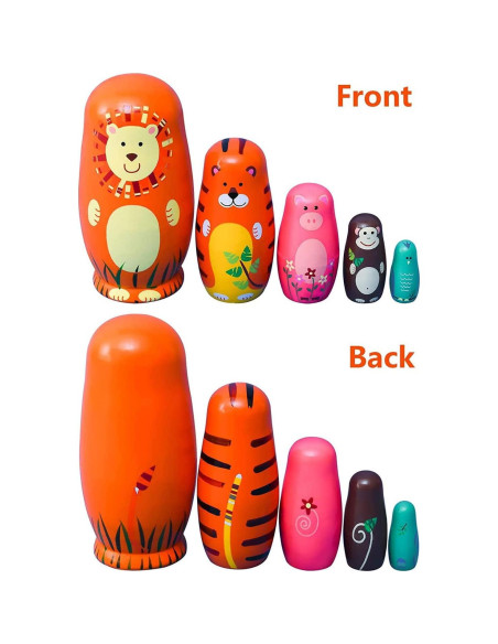 Muñecas Matryoshka Maxshop - Juego de 5 Piezas de Madera Muñecas Matryoshka Maxshop - Juego de 5 Piezas de Madera