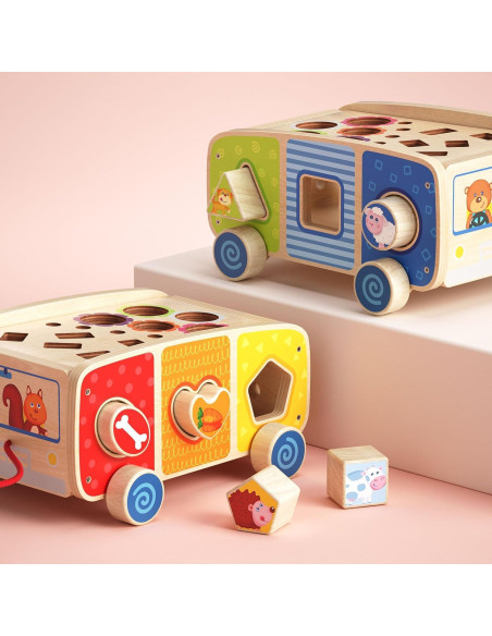 Juguete de Granja de Madera Dailyfunn para Bebés 1-3 Años Juguete de Granja de Madera Dailyfunn para Bebés 1-3 Años