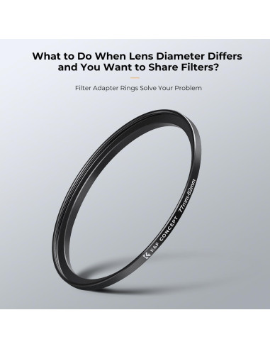 Juego de 18 Adaptadores de Filtro K&F Concept para Lentes
