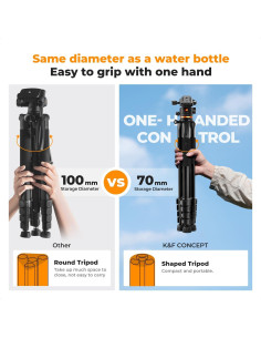 Trípode K&F Concept S255A3+BH-36 para Cámara y Smartphone 2
