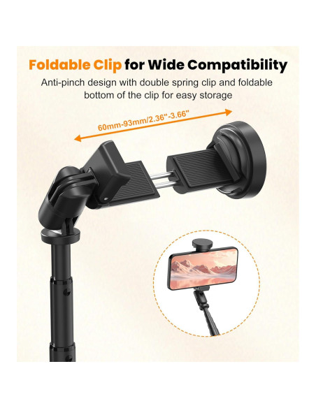 Trípode Automático TONEOF 168 cm con Control Remoto Negro Trípode Automático TONEOF 168 cm con Control Remoto Negro