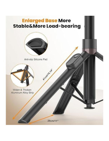 Trípode Automático TONEOF 168 cm con Control Remoto Negro