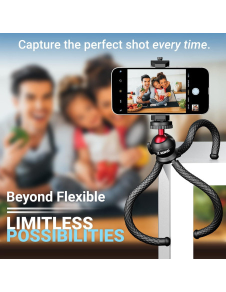 Trípode Flexible SquidGrip Xenvo para Smartphone Rojo Trípode Flexible SquidGrip Xenvo para Smartphone Rojo