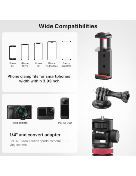 Palo de Selfie Extensible ULANZI MT-71 para GoPro y Smartphones Palo de Selfie Extensible ULANZI MT-71 para GoPro y Smartphones