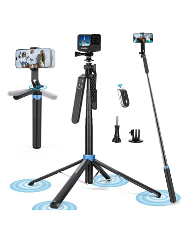 Trípode de Selfie Eocean 71" Alto con Control Remoto y Adaptador