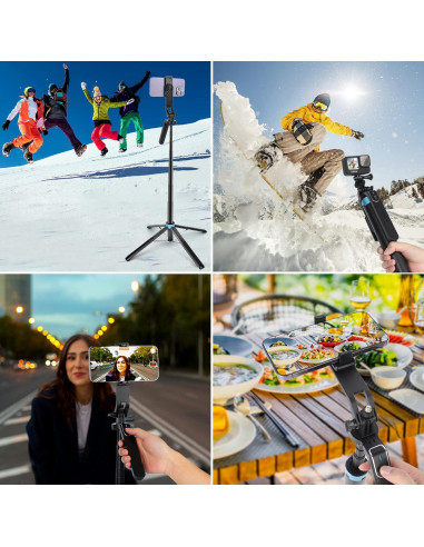 Trípode de Selfie Eocean 71" Alto con Control Remoto y Adaptador