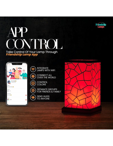 Lámpara de Amistad Wi-Fi LED Táctil - Juego de 2 Colores Lámpara de Amistad Wi-Fi LED Táctil - Juego de 2 Colores