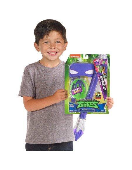 Bastón Tech-Bo Donatello Tortugas Ninja 46 cm con Máscara Bastón Tech-Bo Donatello Tortugas Ninja 46 cm con Máscara