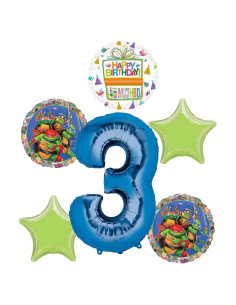Globos de Cumpleaños TMNT Mayhem 3er Cumpleaños - BQ_4189