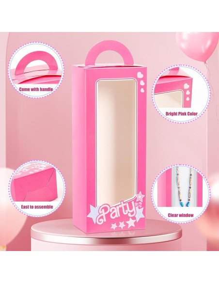 Paquete de 18 Cajas de Fiesta Rosadas EGEN con Ventana Paquete de 18 Cajas de Fiesta Rosadas EGEN con Ventana