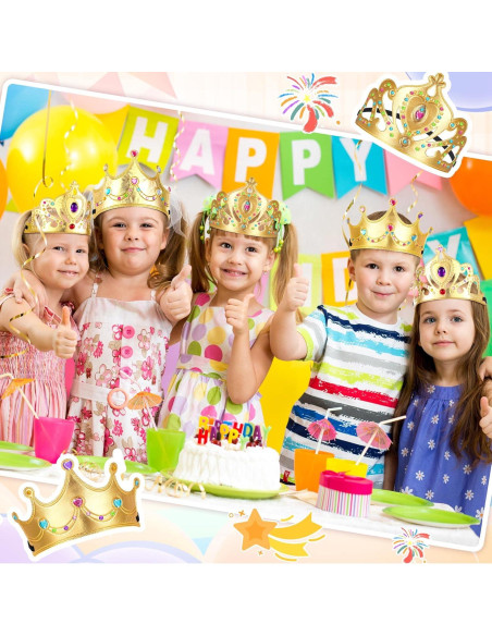 Kit de Diademas de Princesa DIY Yaomiao - 66 Piezas Oro Kit de Diademas de Princesa DIY Yaomiao - 66 Piezas Oro
