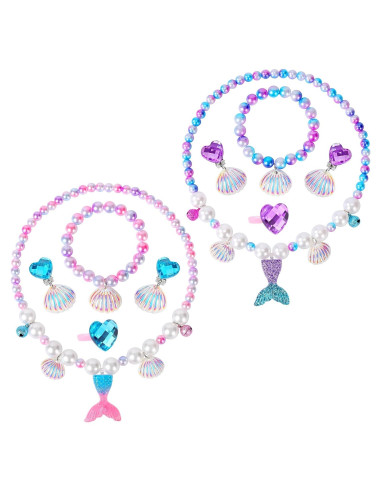 Conjunto de Joyería de Sirena BAOBAOJOY para Niñas 3-8 Años