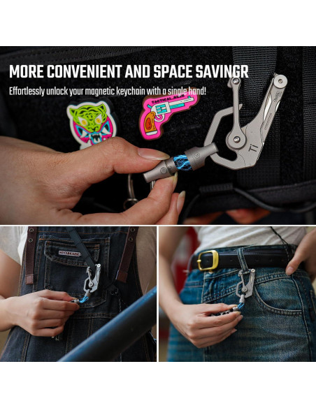 Llave Rápida de Titanio KeyUnity KA45 con Liberación Magnética Llave Rápida de Titanio KeyUnity KA45 con Liberación Magnética