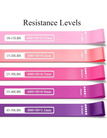 Bandas de Resistencia Criyar Rosa X-Ligera para Ejercicio Bandas de Resistencia Criyar Rosa X-Ligera para Ejercicio