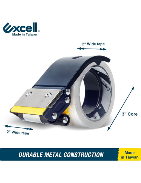 Dispensador de Cinta de Embalaje Excell ET-22686 5.08 cm Metal Dispensador de Cinta de Embalaje Excell ET-22686 5.08 cm Metal