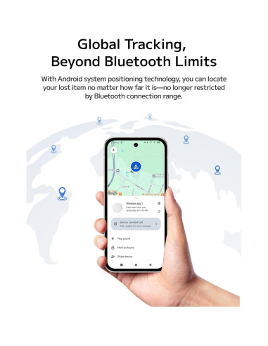 Etiqueta de Rastreo Inteligente Midlocater para Android, Negro