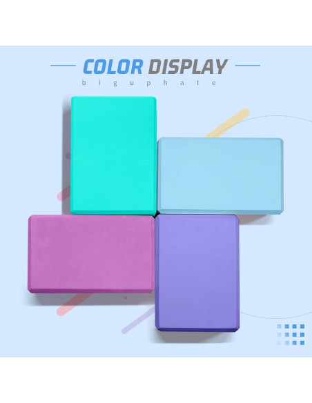 Bloques de Yoga Biguphate Pack de 2 EVA Antideslizantes 23x15x8cm Bloques de Yoga Biguphate Pack de 2 EVA Antideslizantes 23x15x8cm