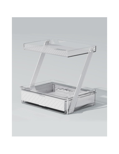 Organizador de Baño Neatora Acrílico Transparente 2 Niveles