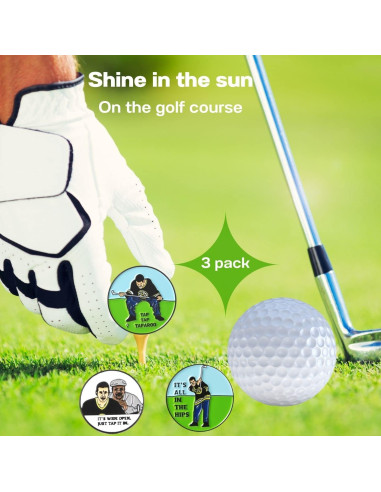 Marcador de Pelotas de Golf Artpreti con Clip Magnético 3 Unidades