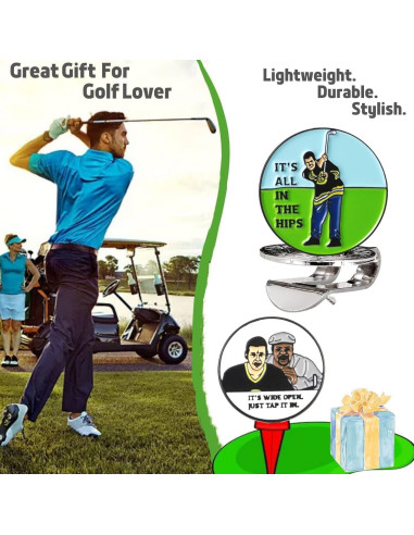 Marcador de Pelotas de Golf Artpreti con Clip Magnético 3 Unidades