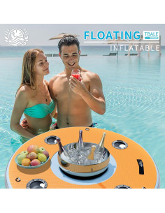 Flotador Inflable IVY&LANE 1.22m con Soporte para Bebidas 2