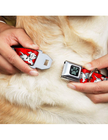 Collar de Perro Buckle-Down Dálmatas 2.54 cm Ajustable 22.86-38.1 cm