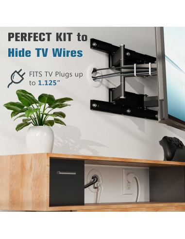 Kit de Gestión de Cables en Pared PRLF TVCHB-Y-B, Ocultador de Cables