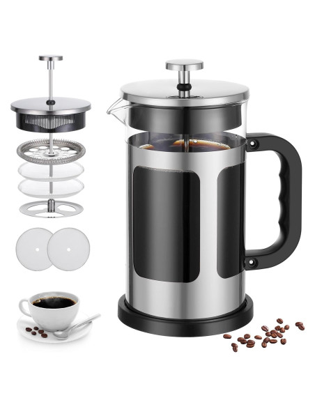 Cafetera Prensa Francesa Dircolz 21oz Acero Inoxidable 304 Cafetera Prensa Francesa Dircolz 21oz Acero Inoxidable 304