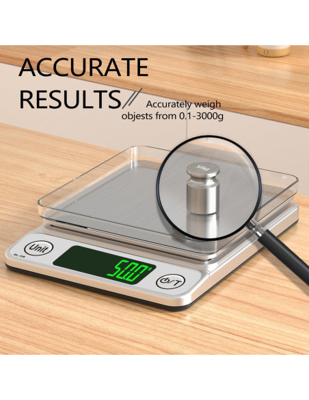 Báscula Digital de Cocina GanLin 3000g/0.1g Pantalla LCD Báscula Digital de Cocina GanLin 3000g/0.1g Pantalla LCD